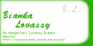 bianka lovassy business card